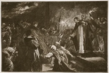 Kardinal Wolsey ved Leicester Abbey, illustrasjon fra 