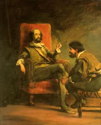 Don Quixote og Sancho Panza fra Cervantes 