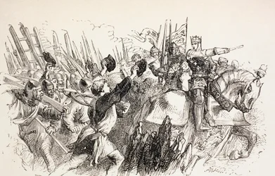 Kong Henrys styrker ved beleiringen av Harfleur, Frankrike, 1890