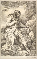 Salvator Rosa fra Femten Etchings Dedikert til Sir Joshua Reynolds, 8. desember 1778.