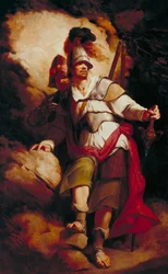Sir Arthegal, rettferdighetens ridder, med Talus, jernmannen (fra Spensers «The Faerie Queene»)
