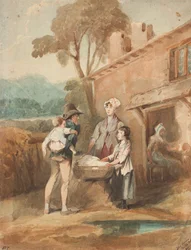 Vaskerom, 1809 (wc på papir)