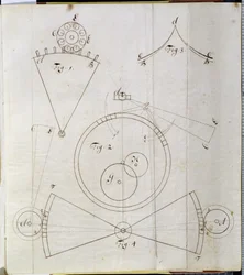 Diagram over tidtakerbevegelser (penn og blekk på papir)
