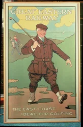 Østkysten: Ideell for golf. Plakat for Great Eastern Railway