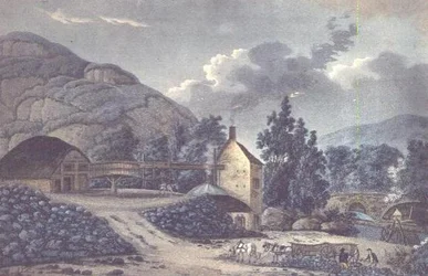 Coal Works - en utsikt nær Neath i Glamorganshire, Sør-Wales
