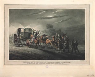 Fangsten av Bonapartes vogn, papirer og skatter av major Von Keller, 1816