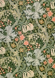 Golden Lily tapet, designet av John Henry Dearle (1860-1932) for Morris and Company, 1897