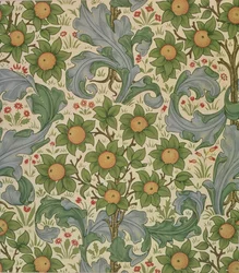Orchard tapet, designet av John Henry Dearle (1860-1932) for Morris and Company, 1899