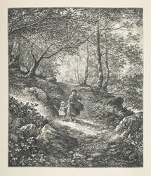 Plate 26. Walking through a wood, fra 
