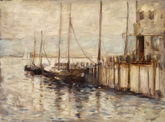 Fiskebåt i en havn,