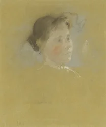 Study of a Head, ca. 1888-95 (pastell med innslag av grafitt på papp)