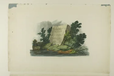 Tittelside, vignett og plate en av de første pittoreske utsiktene over amerikansk natur