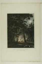 View By Moonlight, nær Fayetteville, tallerken tre av det andre antallet pittoreske utsikter over amerikansk natur