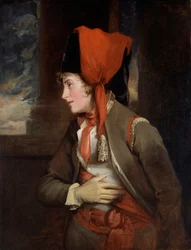 Mrs. Jordan som Viola i "Twelfth Night" (olje på panel)