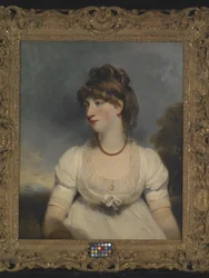 Portrait Of Miss Fisher (olje på lerret)