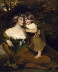 Grevinnen av Darnley og datteren hennes, Lady Elizabeth Bligh