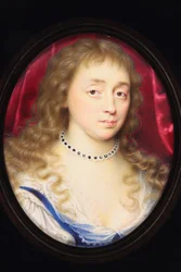 En dame kalt Teresia Lady Shirley (akvarell på vellum)