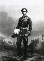 Albert Edward, Prince of Wales, gravert av D.J. Pund fra et fotografi, fra 