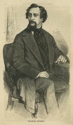 Charles Dickens, gravert av Bobbett-Hooper, fra Harper