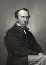 Charles John Canning, 1st Earl Canning, gravert av D.J. Pund fra et fotografi, fra 