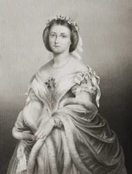 H.R.H. Prinsesse Victoria Adelaide Maria Louisa (1840-1901) Prinsesse Royal av England, gravert av D.J. Pund fra et fotografi, fra 