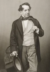 John Baldwin Buckstone (1802-79) gravert av D.J. Pund fra et fotografi, fra 