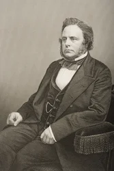 John Bright (1811-89) gravert av D.J. Pund fra et fotografi, fra 
