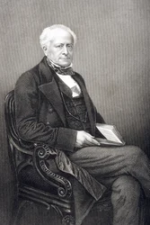 Sir Fitzroy Kelly (1796-1880) gravert av D.J. Pund fra et fotografi, fra 