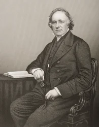 Thomas Binney (1798-1874) gravert av DJ Pound fra et fotografi, fra 'The Drawing-Room of Eminent Personages, Volume 2', publisert i London, 1860