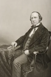 Thomas Wright (1810-77) gravert av D.J. Pund fra et fotografi, fra 
