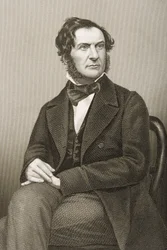William Ewart Gladstone (1809-98) gravert av D.J. Pund fra et fotografi, fra 