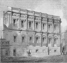 Østfronten av bankettrommet, Whitehall, 1835, 1845