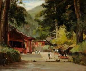 Inngang til mausoleet i Jyemiten, Nikko, Japan