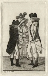 Kaptein Page; Kaptein Vicars; med en beundrer av John Kay