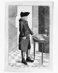 Portrett av Adam Smith 1723-1790, forfatteren av «Nasjonenes velstand», 1790