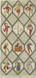 Betley Glass Window - Morris Dancers: gravering, nd [1751-1790] (trykk)