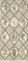 Betley Glass Window - Morris Dancers: gravering, nd [1751-1790]