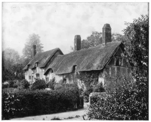 Anne Hathaways Cottage, Stratford-On-Avon, England, sent på 1800-tallet.