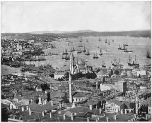 Konstantinopel og Bosporos, Tyrkia, sent på 1800-tallet.