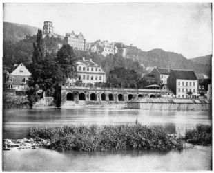 Heidelberg slott, Tyskland, sent på 1800-tallet.
