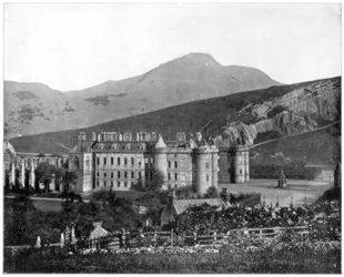Holyrood Palace, Edinburgh, Skottland, sent på 1800-tallet