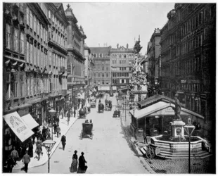 The Graben, Wien, sent på 1800-tallet