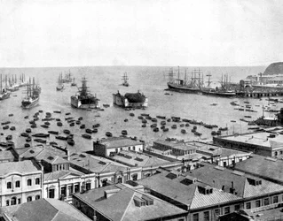 Valparaiso havn, Chile, 1893.