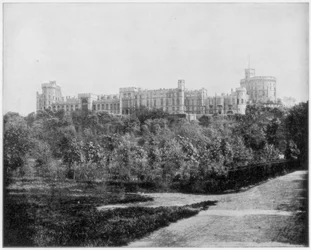 Windsor Castle, England, sent på 1800-tallet.