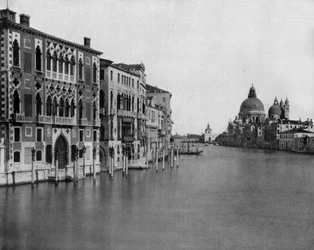 Canal Grande i Venezia (s/hvitt bilde)