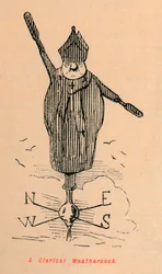 En geistlig værhane, ca. 1860, ca. 1860