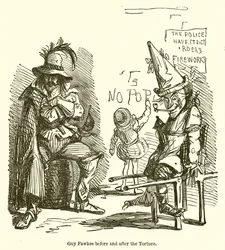 Guy Fawkes før og etter torturen