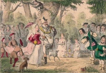 Henry den åttende og hans dronning ut en Maying, 1850