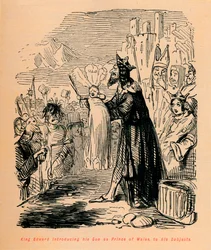 Kong Edward introduserer sin sønn som prins av Wales for sine undersåtter, c1860, c1860