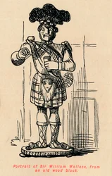 Portrett av Sir William Wallace, fra en gammel trekloss, c1860, c1860